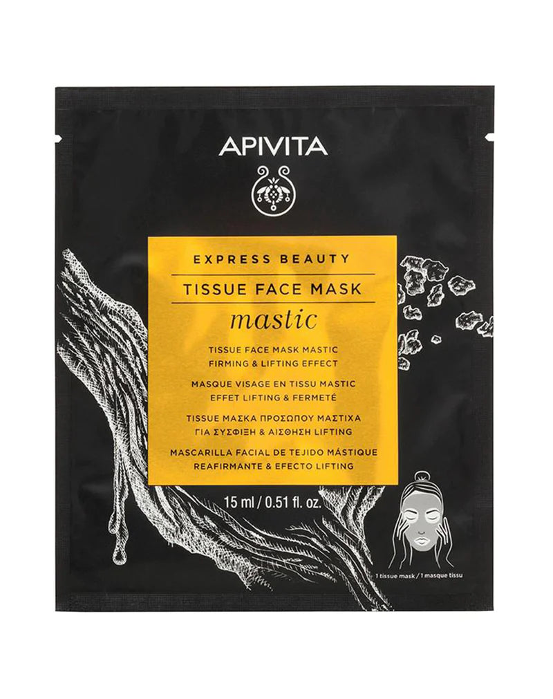 Apivita Express Beauty Mastic Tissue Face Mask Mastic Firming & Lifting Effect