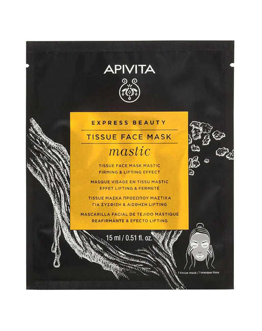 Apivita Express Beauty Mastic Tissue Face Mask Mastic Firming & Lifting Effect