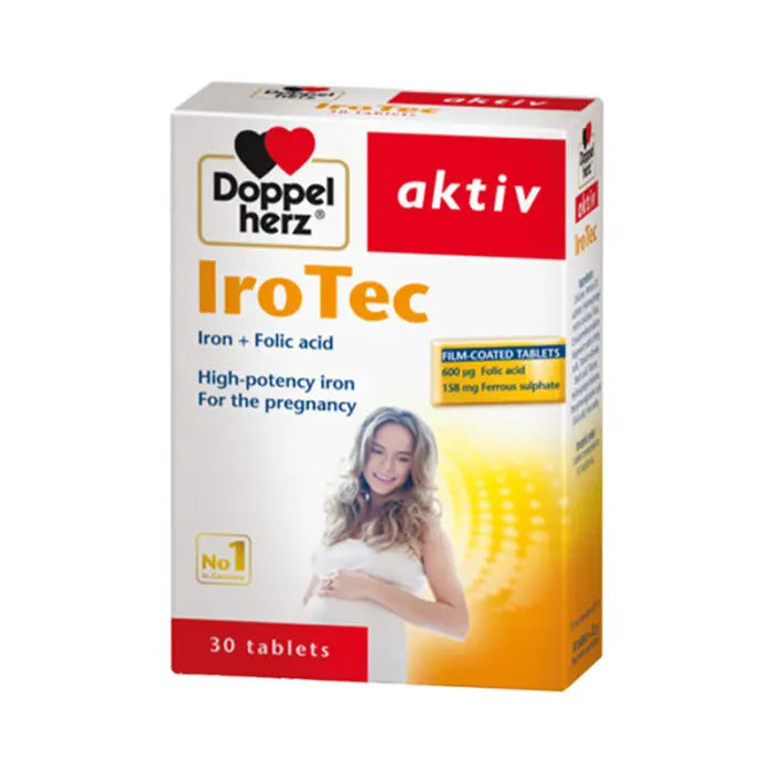 DoppelHerz – IroTec, suplement me hekur dhe acid folik