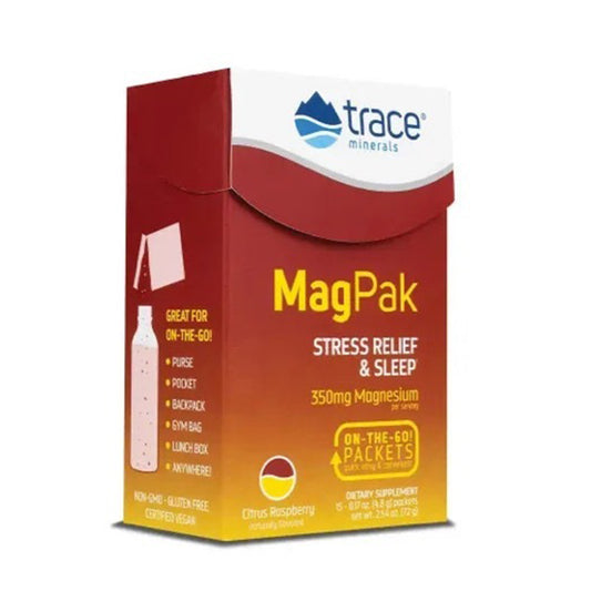 MAG PAK 350 MG-CITRUS RASPBERRY FLAV x 15 PAK Trace Minerals