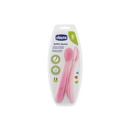 Chicco Set 2 Lugë Silikoni 6 m+