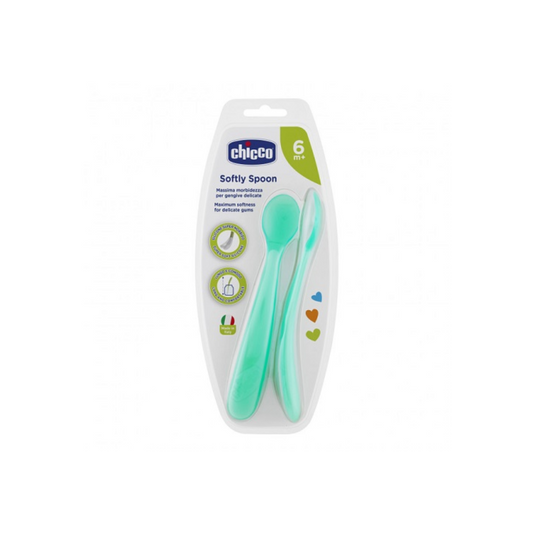 Chicco Set 2 Lugë Silikoni 6 m+