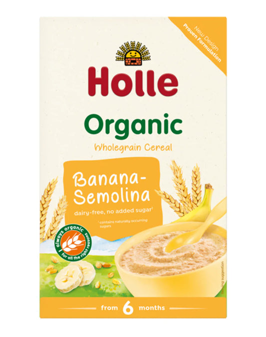 Holle Organic Wholegrain Cereal Banana Semolina 6 Months +
