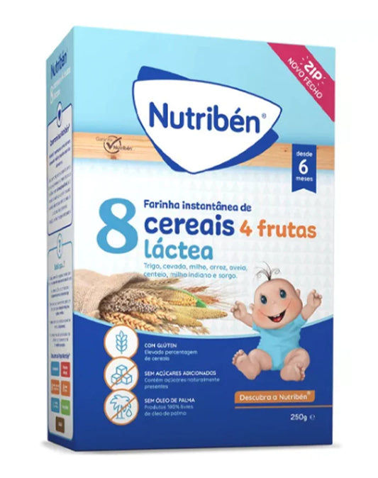 Nutriben Lactea 8 Cereals 4 Fruits 6 months +