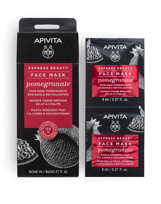 Apivita Pomegranade Face Mask for Radiance & Revitalization