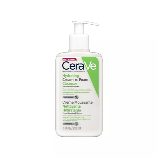 CeraVe – Hydrating Cream-to-Foam Cleanser (Normal to dry skin)