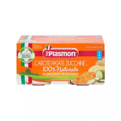 Plasmon – Pure karrotë, patate, kungull i njomë (4m+)
