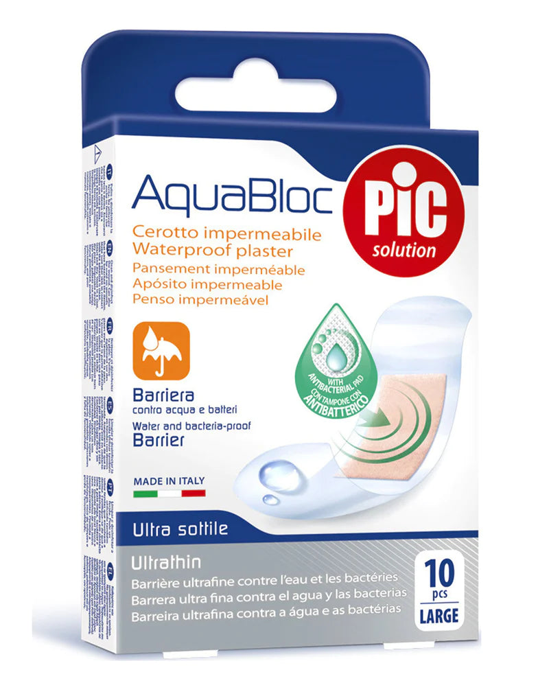 PIC AquaBloc Ultra Thin Plaster Large x 10