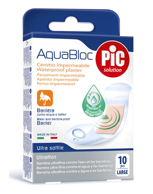 PIC AquaBloc Ultra Thin Plaster Large x 10